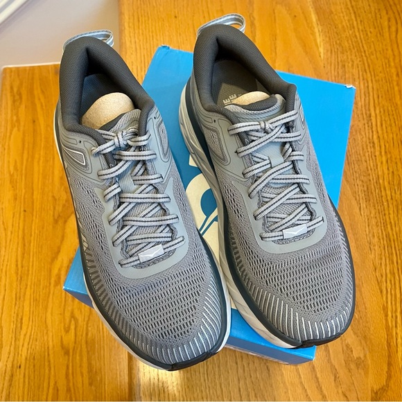 NWT Hoka Bondi 7 Wild Dove Grey / Dark Shadow Hoka One One - Picture 8 of 14